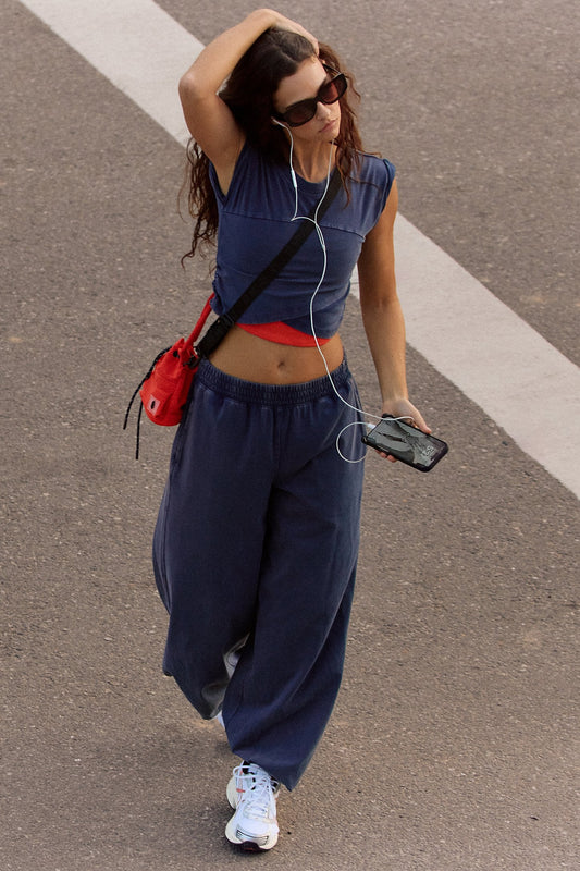 Jena - Loose-fitting trouser and cross-top set