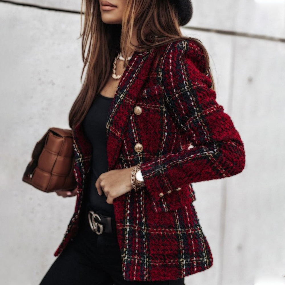 Diana - Red Checked Blazer
