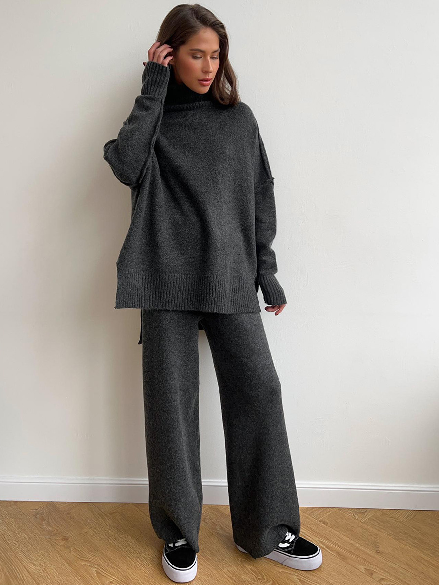 Pastora™ - Knitted Two-Piece Set: Trousers and Sweater