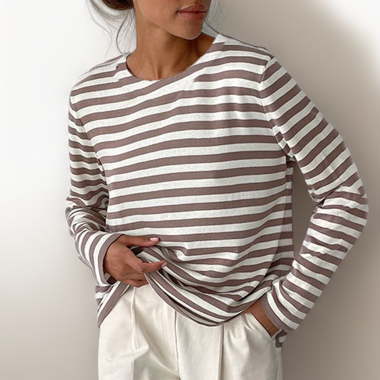 Olenka™ - Striped Long-Sleeve T-Shirt