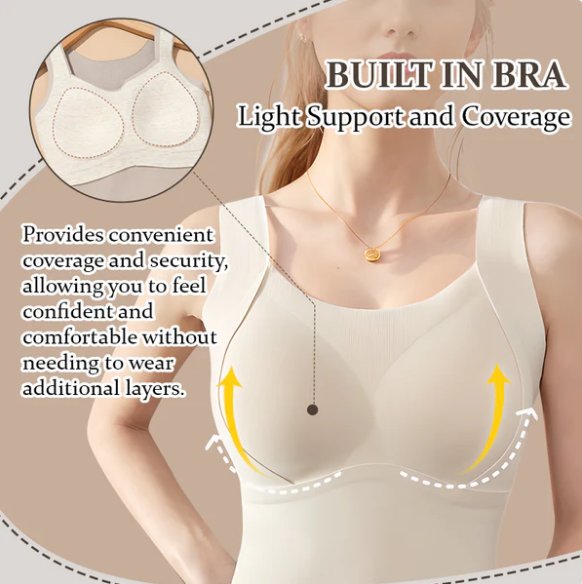 Amalia™ - Vest Top with Built-in Bra