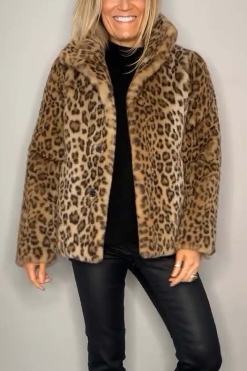 Aida™ -  Short leopard print coat