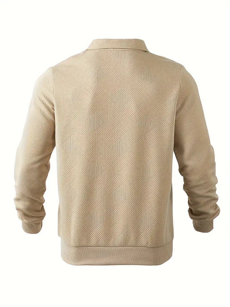 Amadeo™ - Vintage Pullover with Zip and Geometric Design