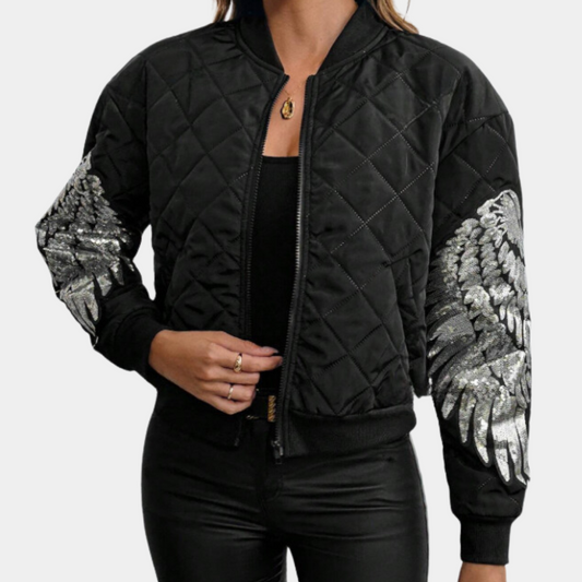 Talia™ - Cold Weather Jacket with Wing Printed Sleeves