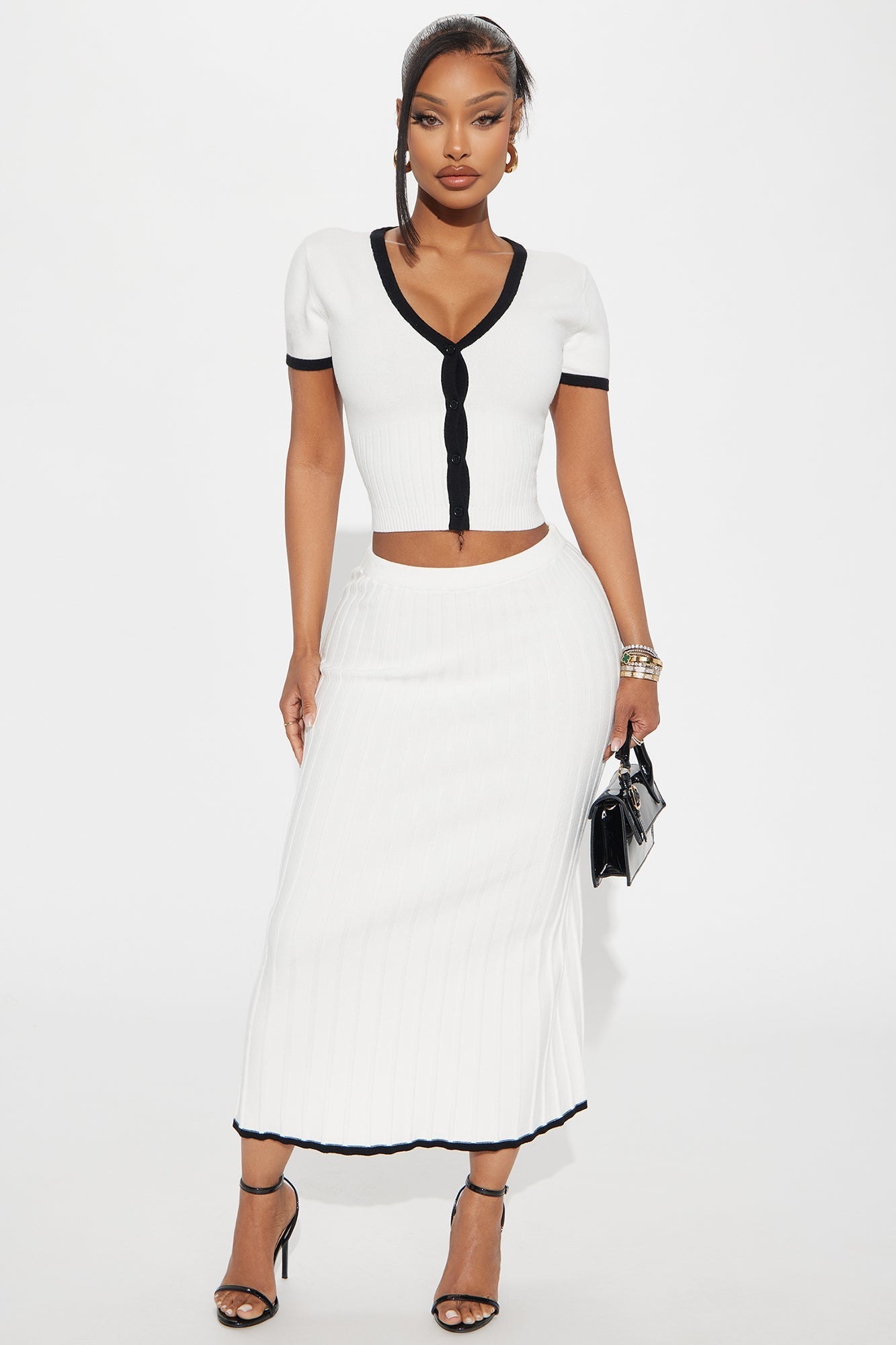 Gracelynn™ - Midi Skirt and Top Shirt Set