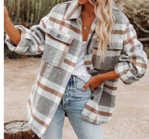 Malua™ - Oversized Checked Jacket