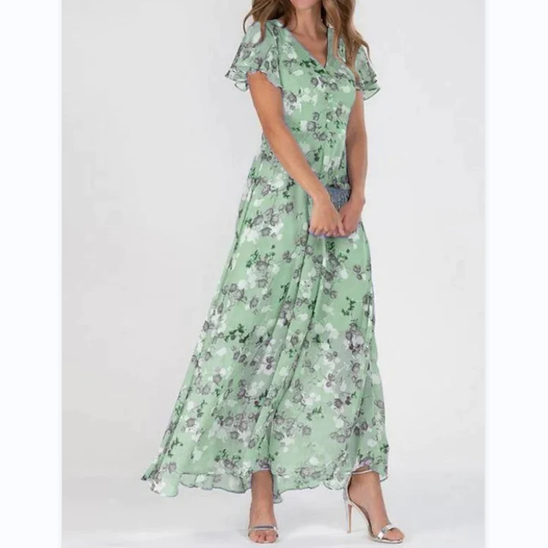 Elaria™ - Long Floral Print Dress