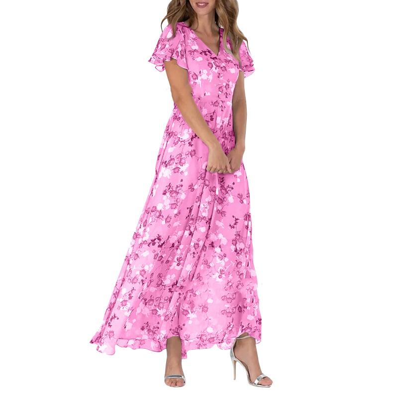 Elaria™ - Long Floral Print Dress