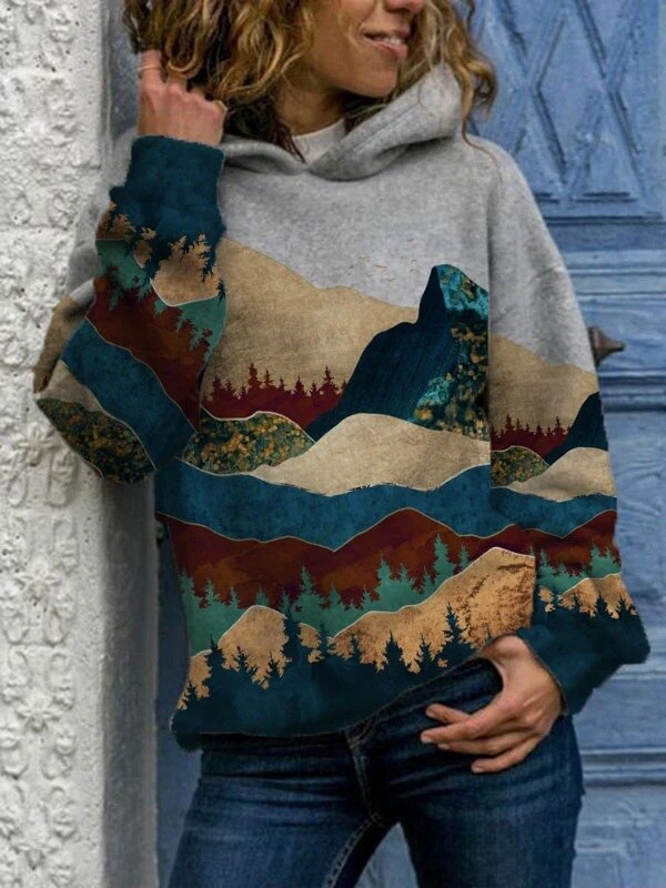 Maritza™ - Comfortable Sweatshirt with Landscape Print