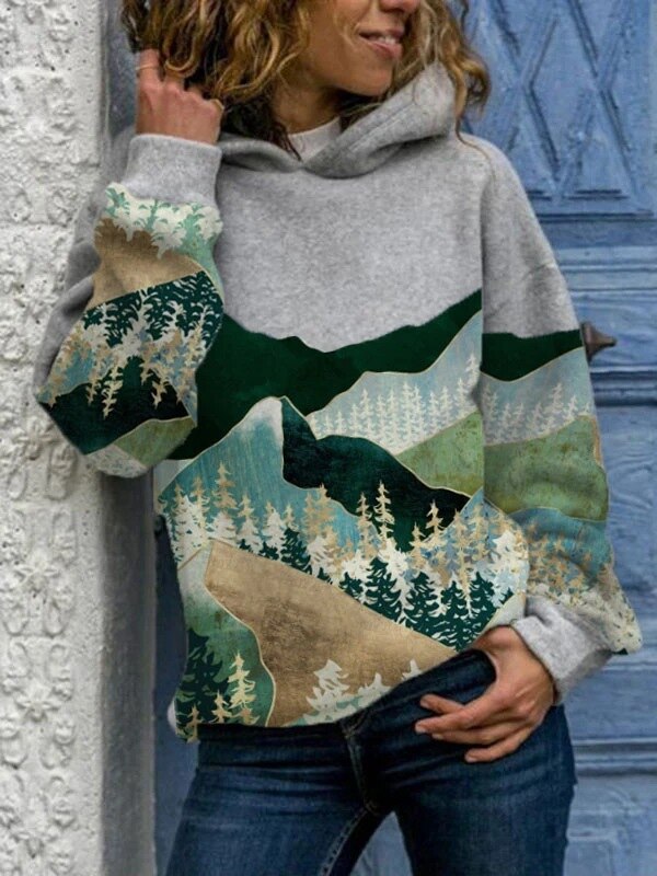 Maritza™ - Comfortable Sweatshirt with Landscape Print