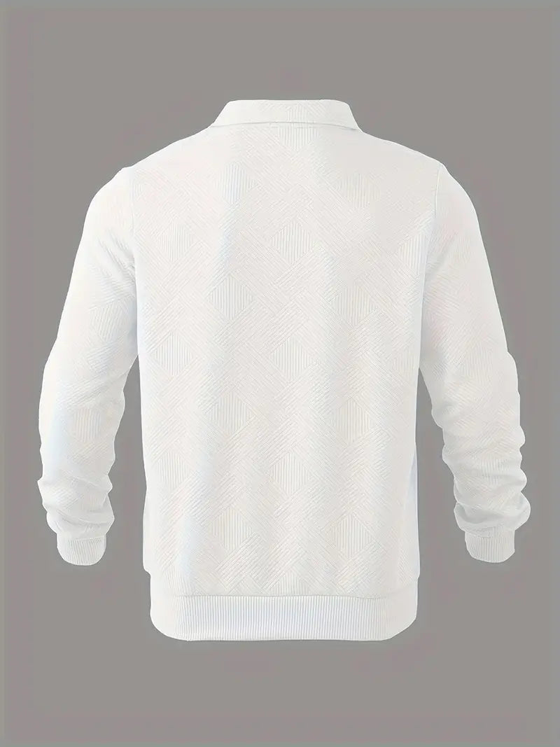 Amadeo™ - Vintage Pullover with Zip and Geometric Design