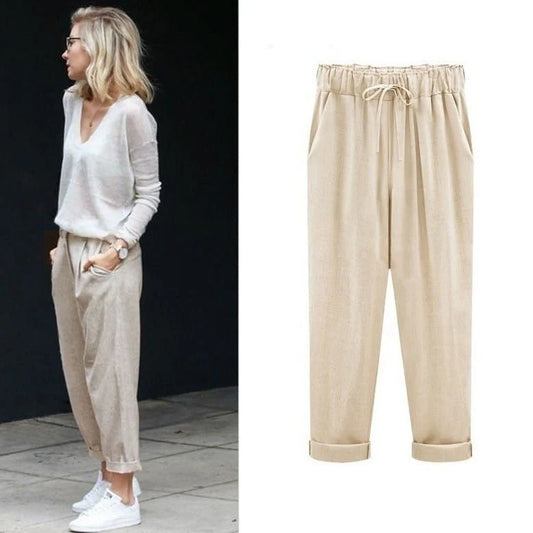 Kaela™ - Casual Linen and Cotton Trousers