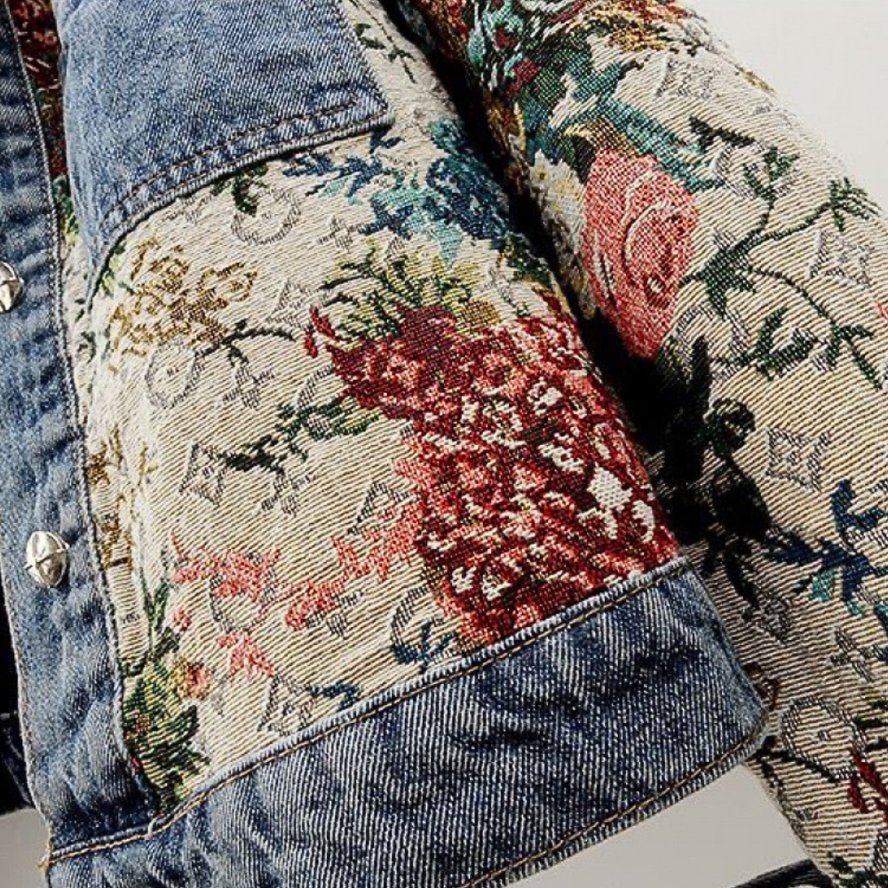 Rose™ - Denim Jacket with Floral Details