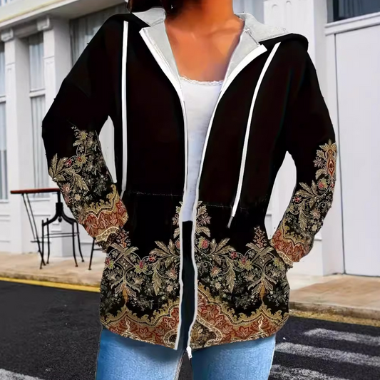 River™ - Open Hoodie with Floral Print