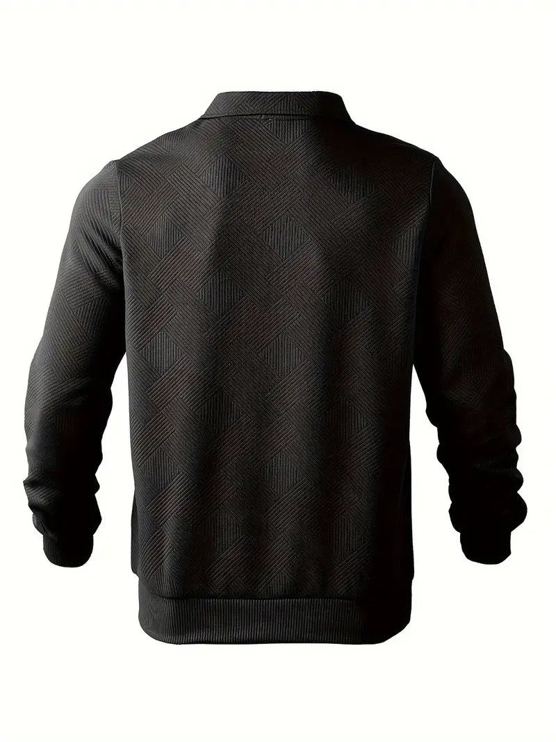 Amadeo™ - Vintage Pullover with Zip and Geometric Design